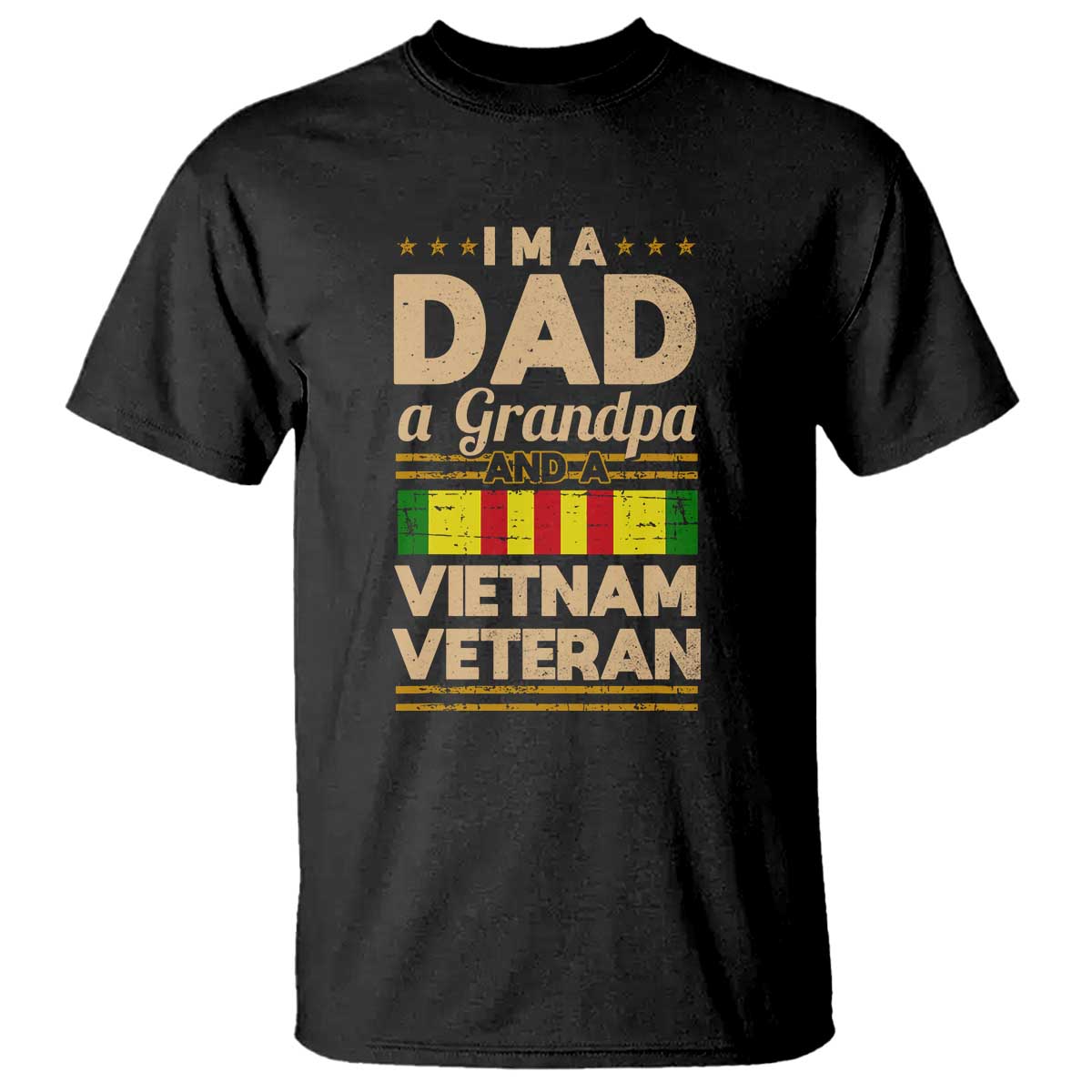 Dad Grandpa Vietnam Veteran T Shirt Vintage Men's Gift for Proud US Military Veterans - Wonder Print Shop