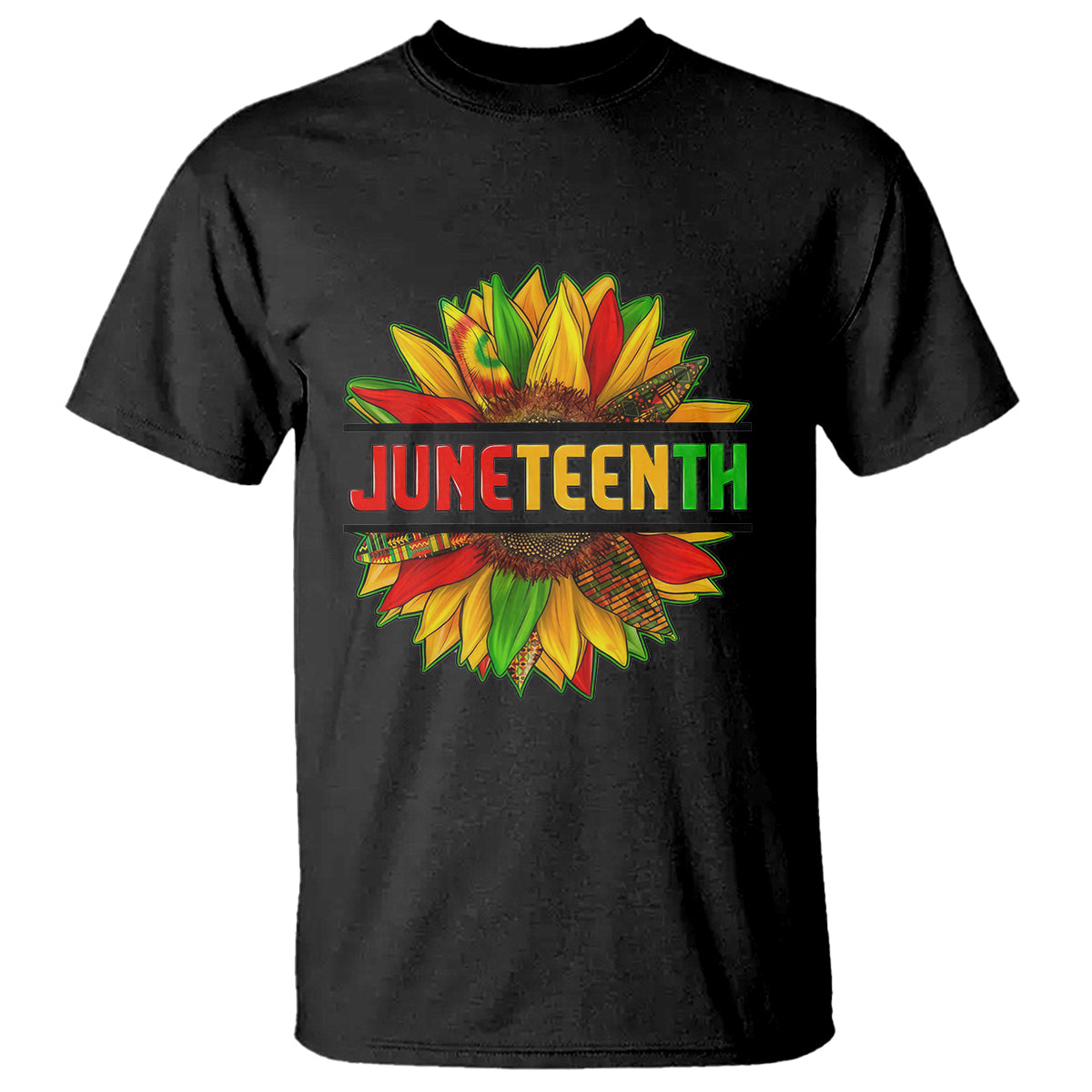 Juneteenth T Shirt Sunflower with Fist Black History - Wonder Print Shop