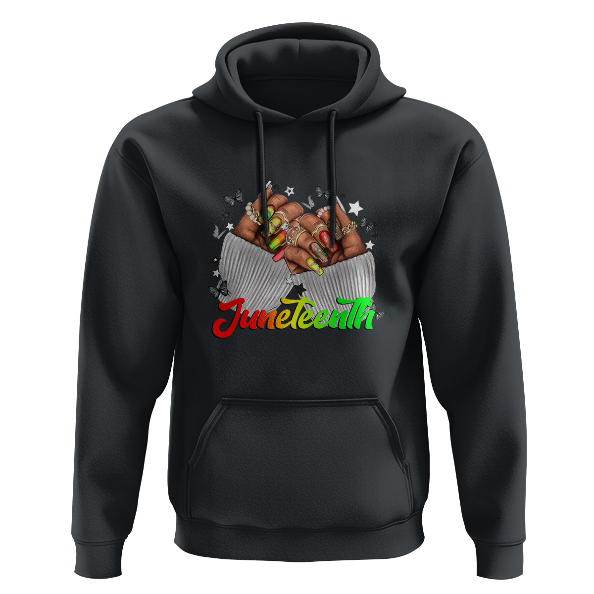 Queen Afro Hoodie Juneteenth 1865 - Wonder Print Shop