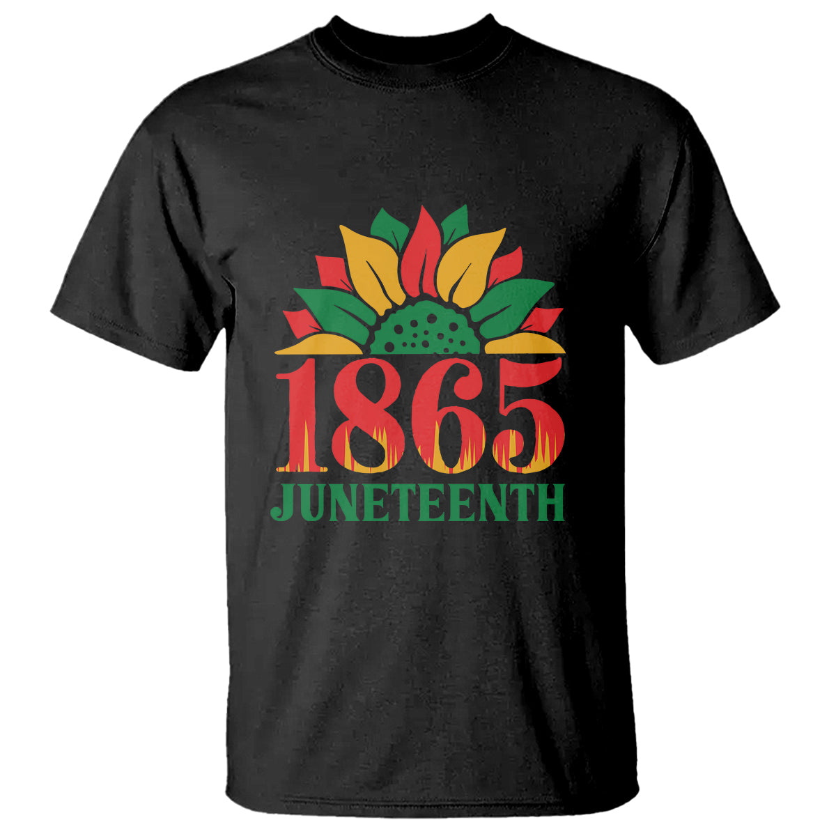 Sunflower T Shirt 1865 Juneteenth Celebrate African American Freedom Day for Women - Wonder Print Shop