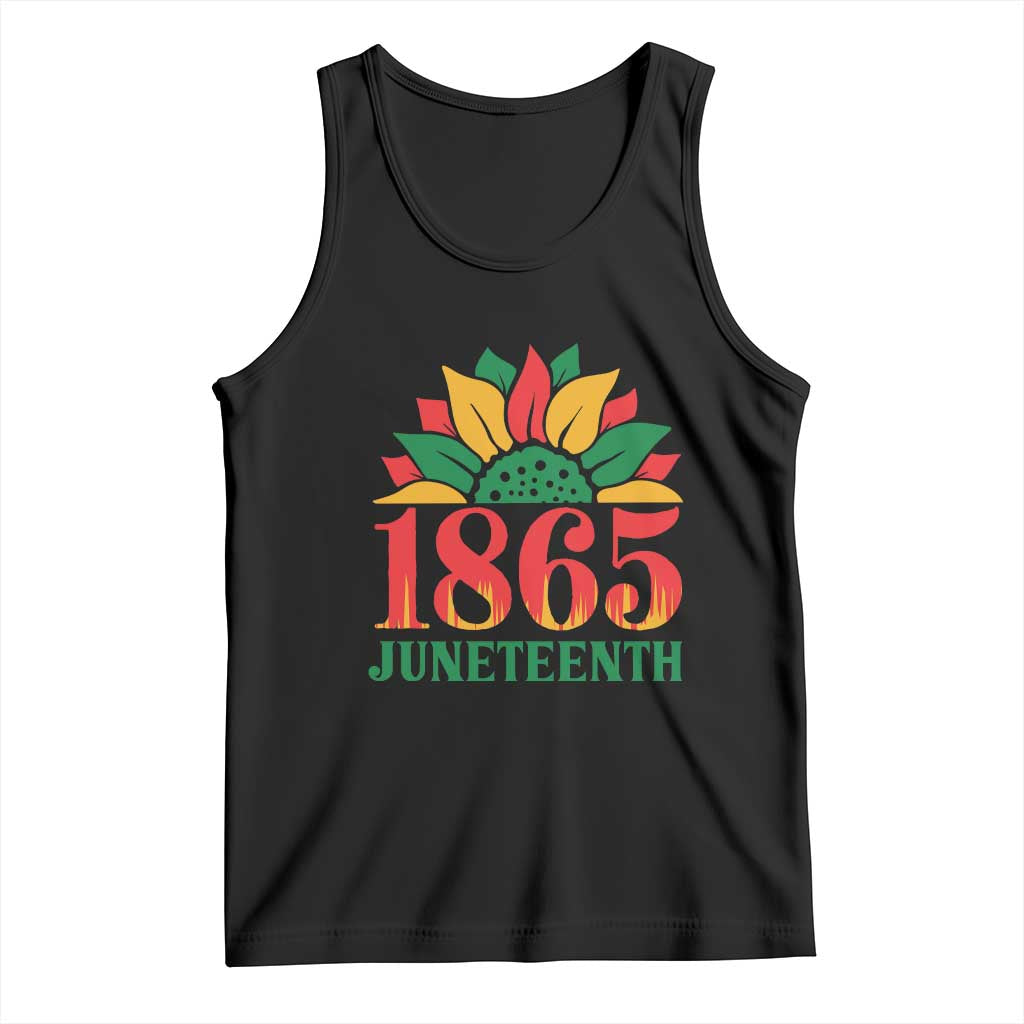 Juneteenth 1865 Sunflower Tank Top Celebrate African American Freedom Day