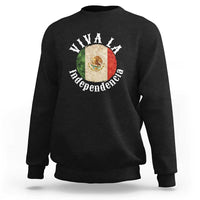 Charcoal crewneck sweatshirt with Mexico independence graphic on chest