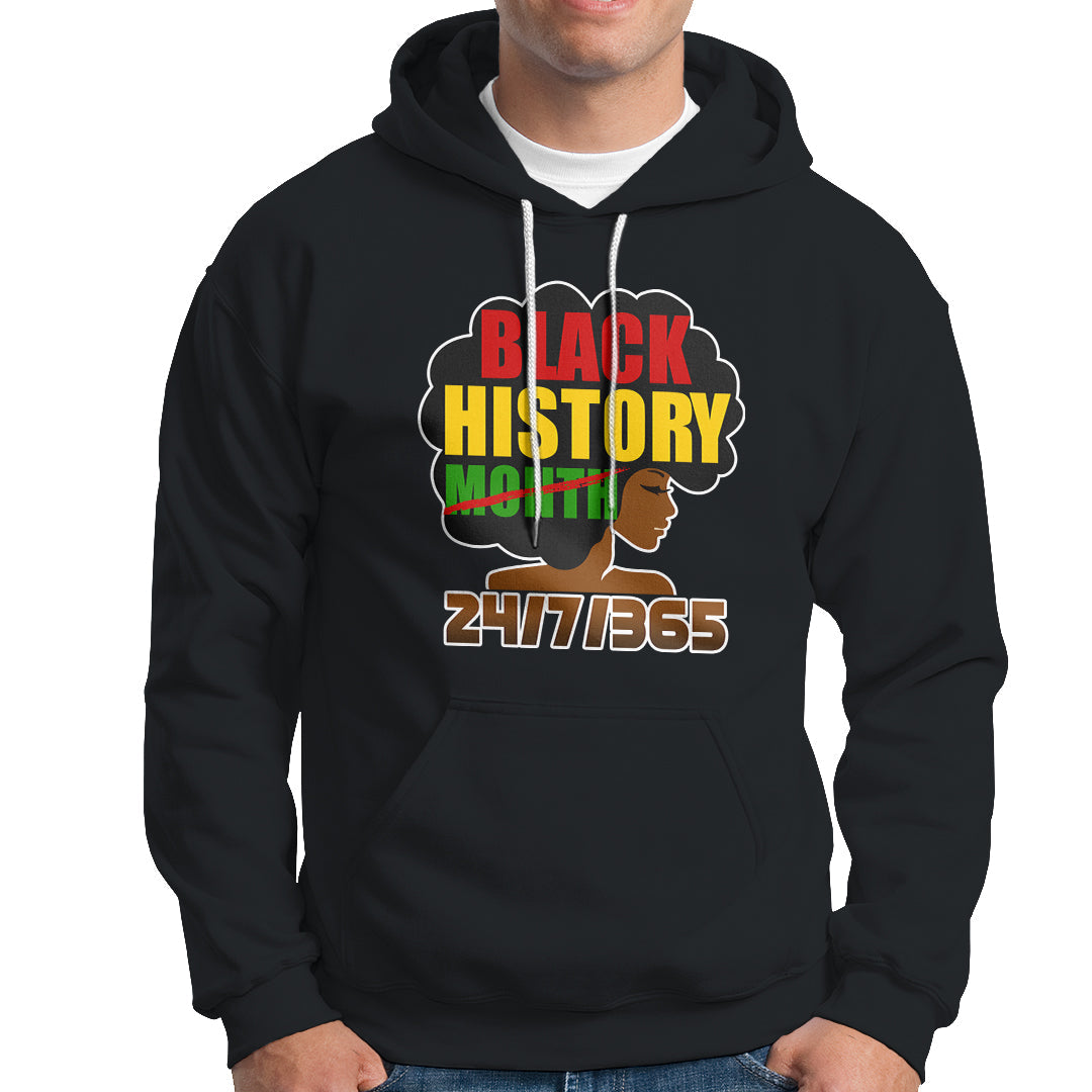 Black History Month Hoodie Banner With Black Woman - Wonder Print Shop