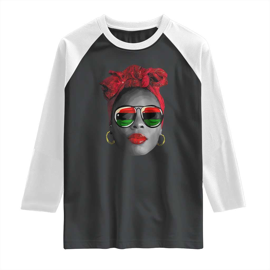 Black Queen Raglan Shirt Dope Black Woman Pride BHM Juneteenth