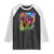 Afro Woman Graphic Raglan Shirt African Pride Color Painted