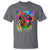 Cool African Woman Afro Color Painted Face T Shirt - Wonder Print Shop