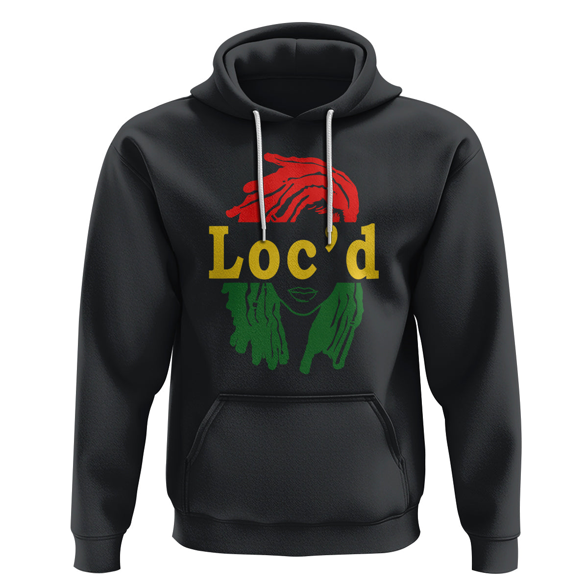 Black Woman Melanin Girl Juneteenth Hoodie With Loc'd Hair - Wonder Print Shop