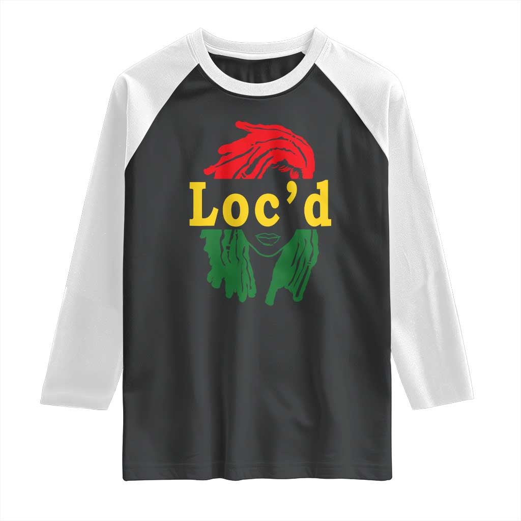 Locd Hair Girl Raglan Shirt Black Woman Melanin Girl Juneteenth