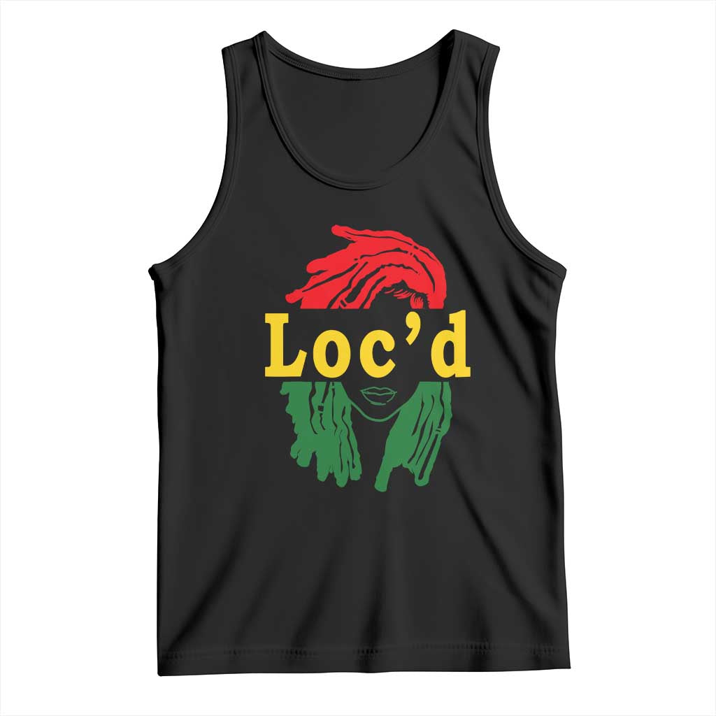 Locd Hair Girl Tank Top Black Woman Melanin Girl Juneteenth