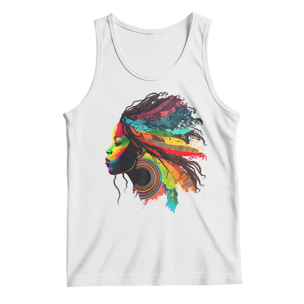 Proud Afro Roots Tank Top Rainbow Dashiki African Tribal Woman Natural Hair