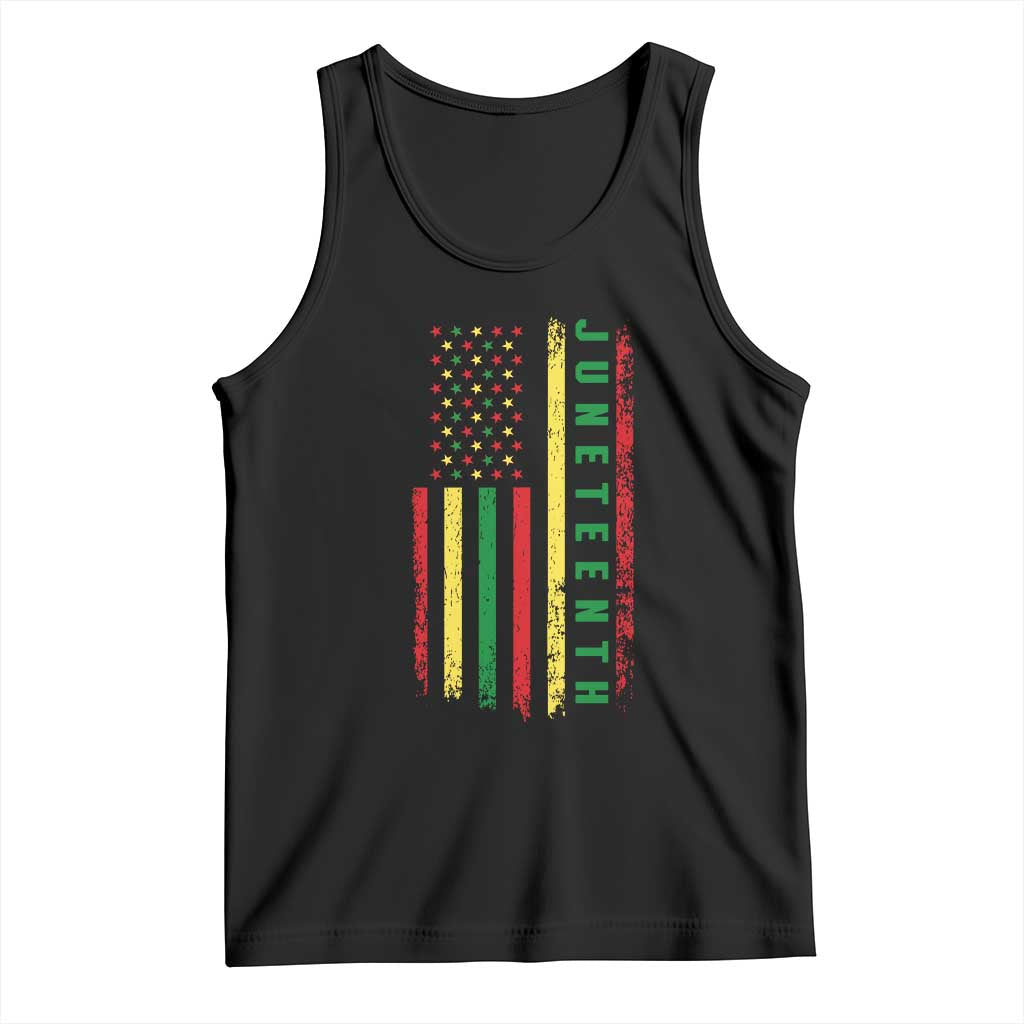 Juneteenth American Flag Tank Top Melanin Black Pride Pan African 1865