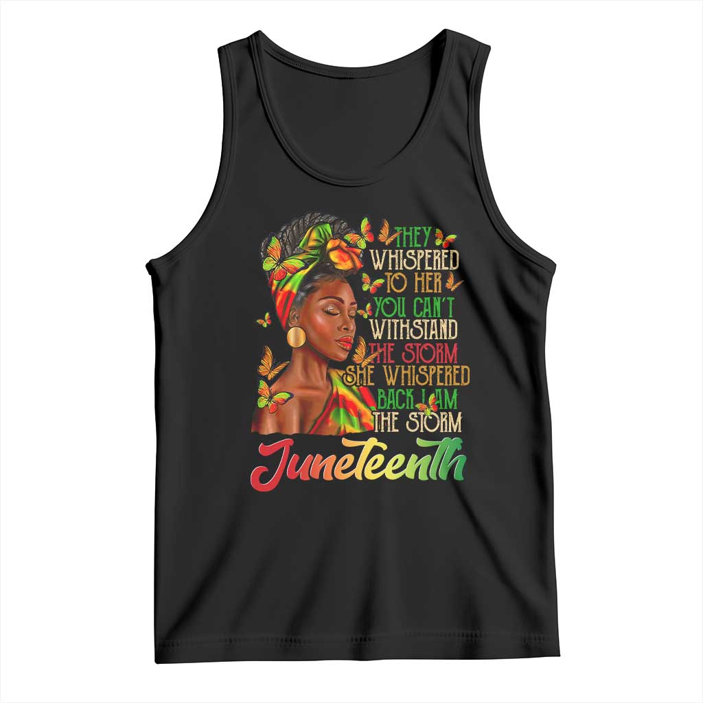 Juneteenth Black Women Tank Top I Am The Storm Black History Month