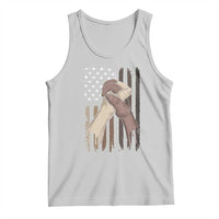 Light gray tank top with US flag holding-hands graphic