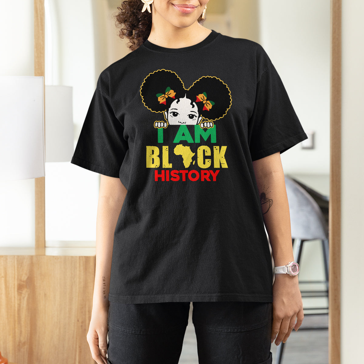 Black History Month T Shirt For Women I Am Black History Shirt Kid Girl - Wonder Print Shop