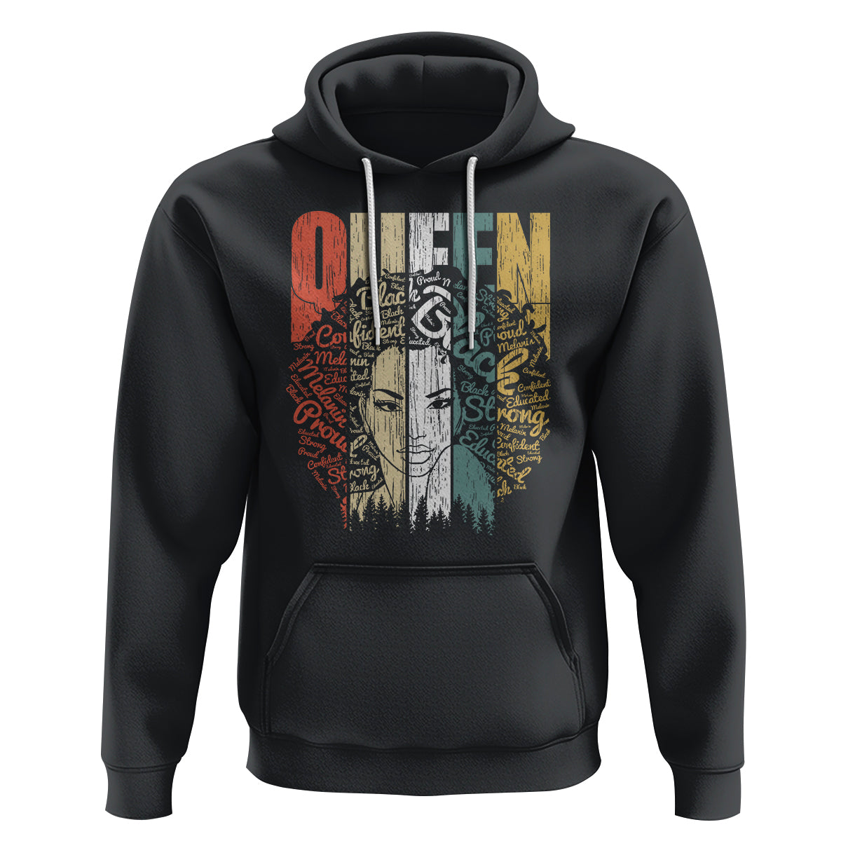 Black History Hoodie For Women Educated Strong Black Queen - Wonder Print Shop