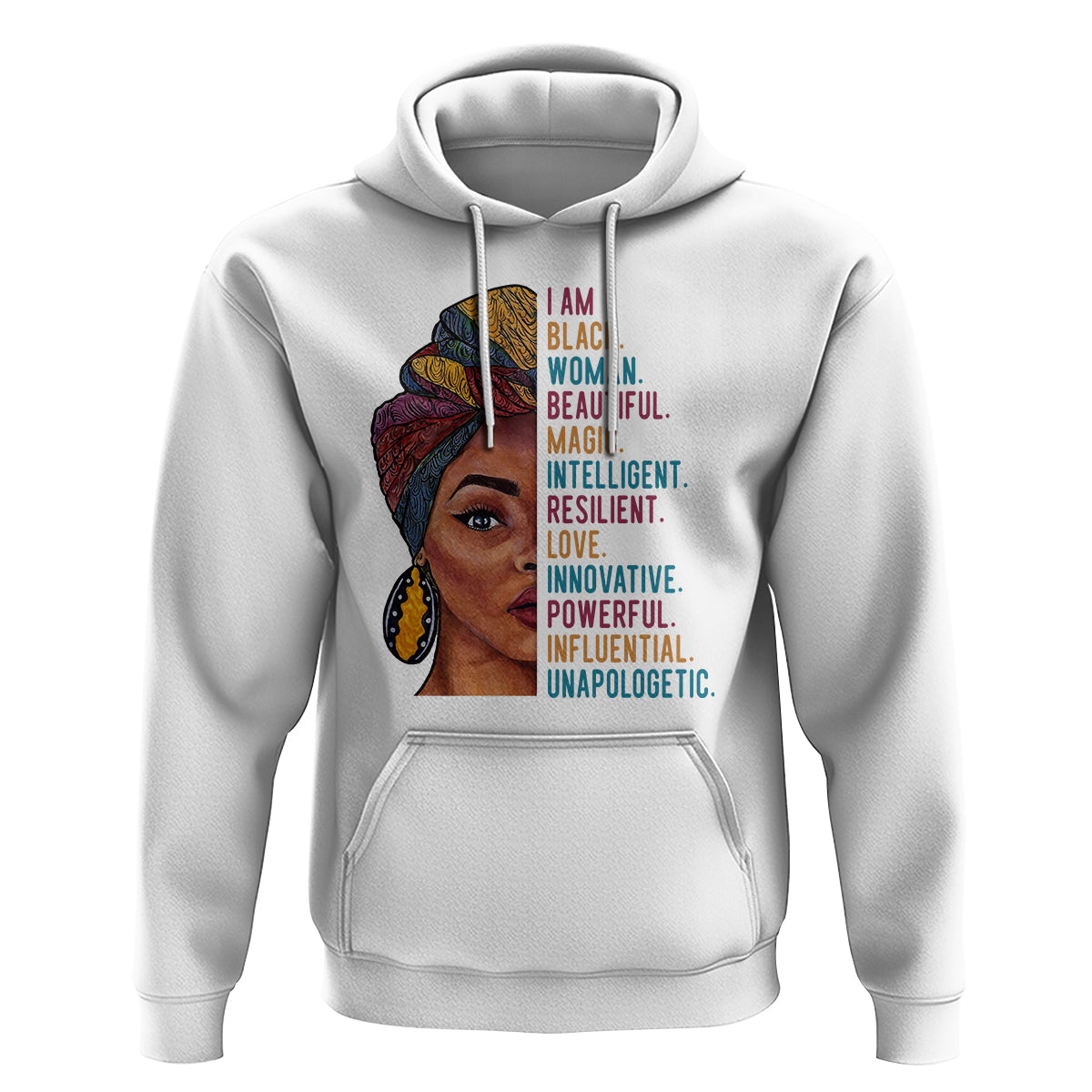 Afro Woman Hoodie Beautiful Magic - Wonder Print Shop