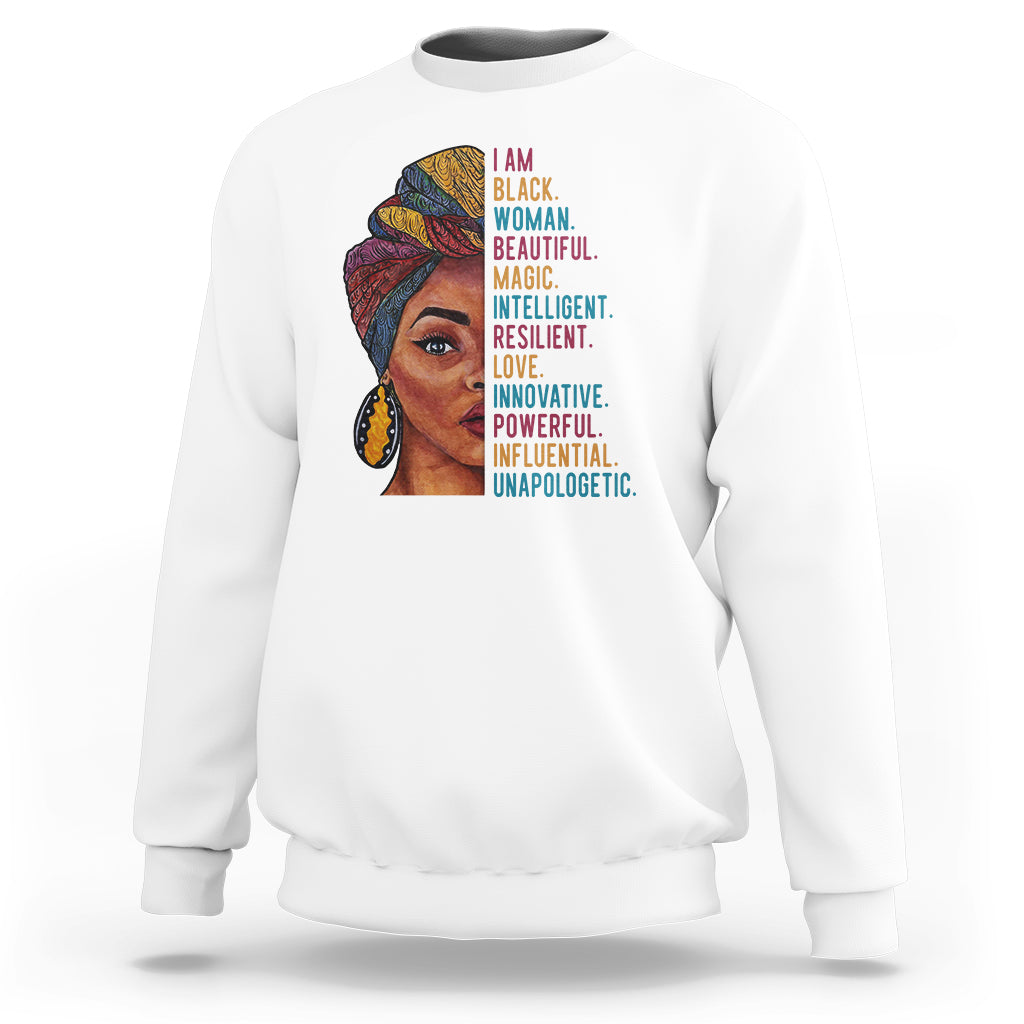 Afro Woman Sweatshirt Beautiful Magic - Wonder Print Shop