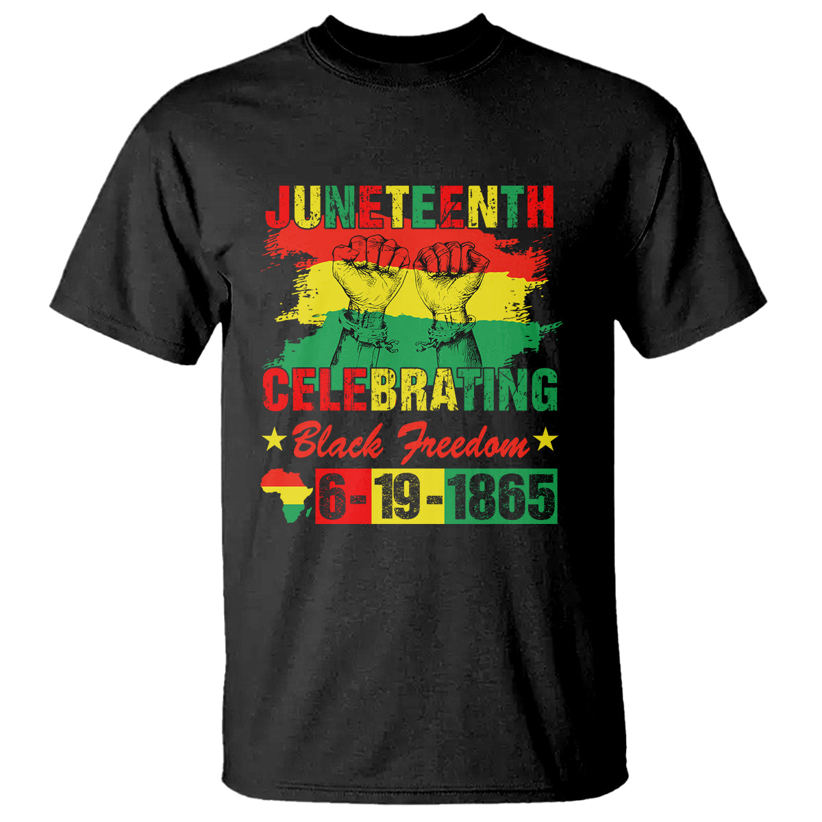 Juneteenth Celebrating Black Freedom 1865 African American T Shirt - Wonder Print Shop