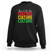 Black crewneck sweatshirt with multicolor "Do it for the Culture" graphic