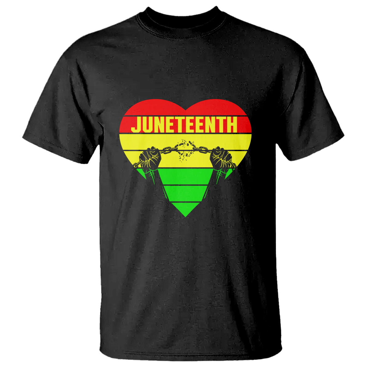 BHM T Shirt Juneteenth Breaking Every Chain - Wonder Print Shop