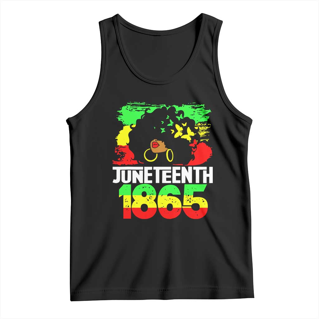 Afro Woman Tank Top Juneteenth 1865 African Black Pride