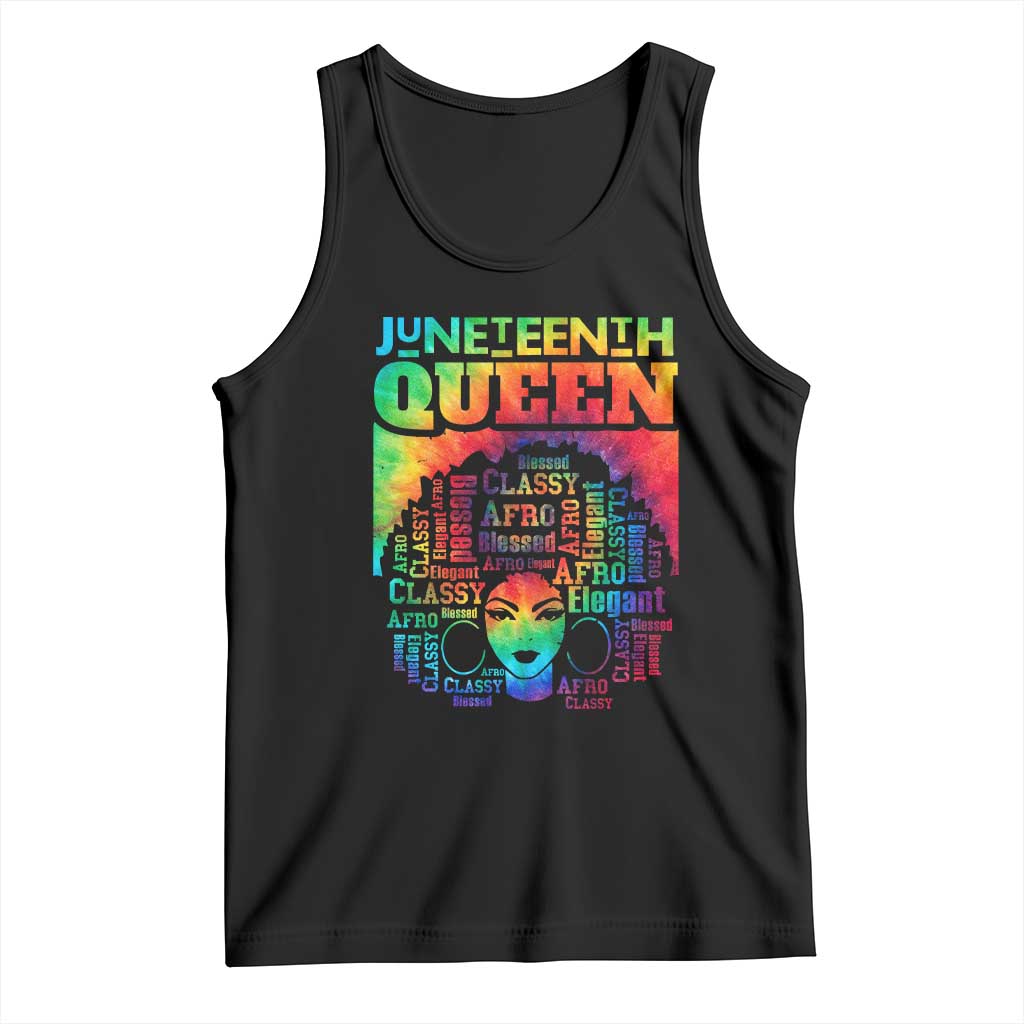 Juneteenth Afro Queen Tank Top Melanin Black Women Magic Tie Dye