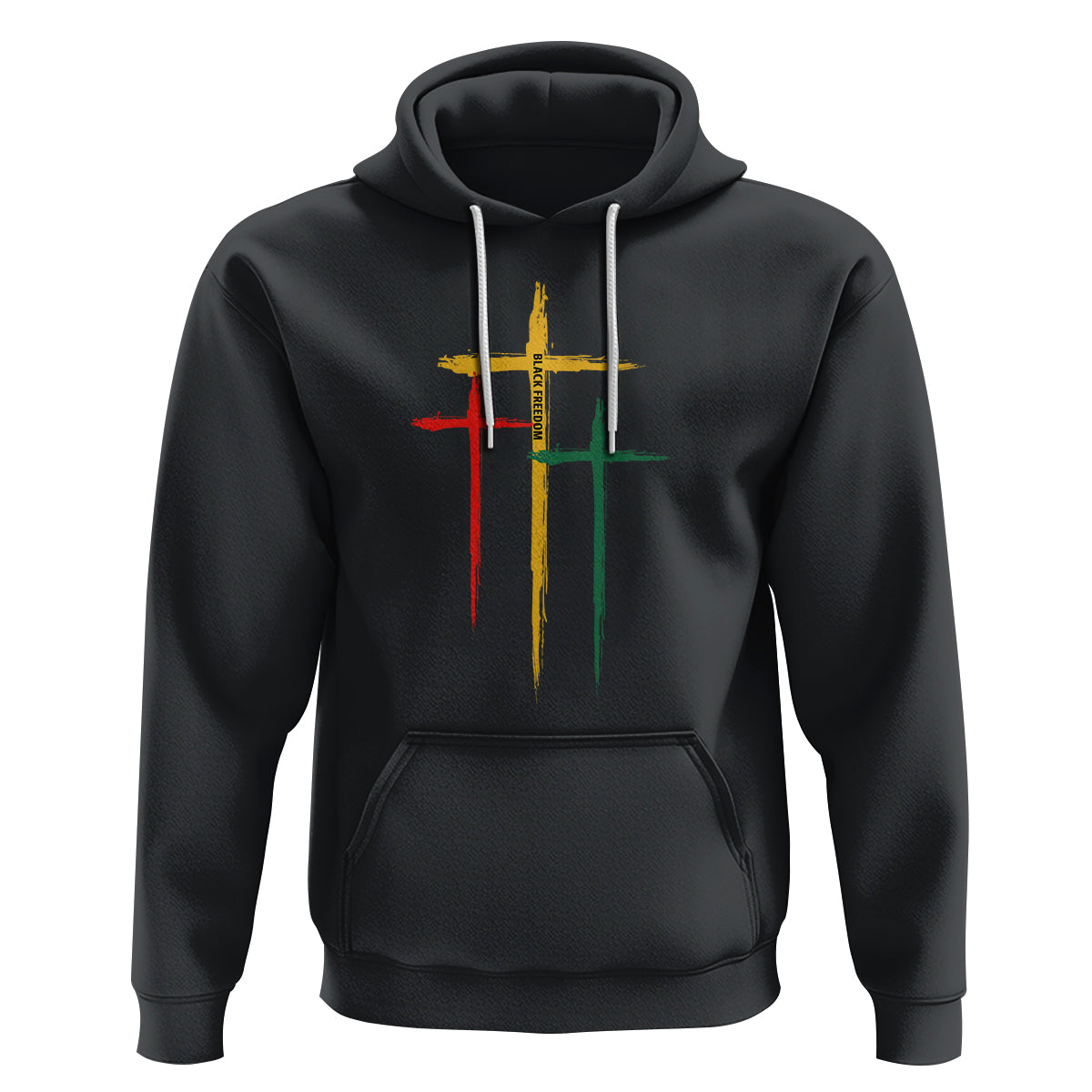 Cross Christian Juneteenth Hoodie African Black Freedom Day 1865 - Wonder Print Shop