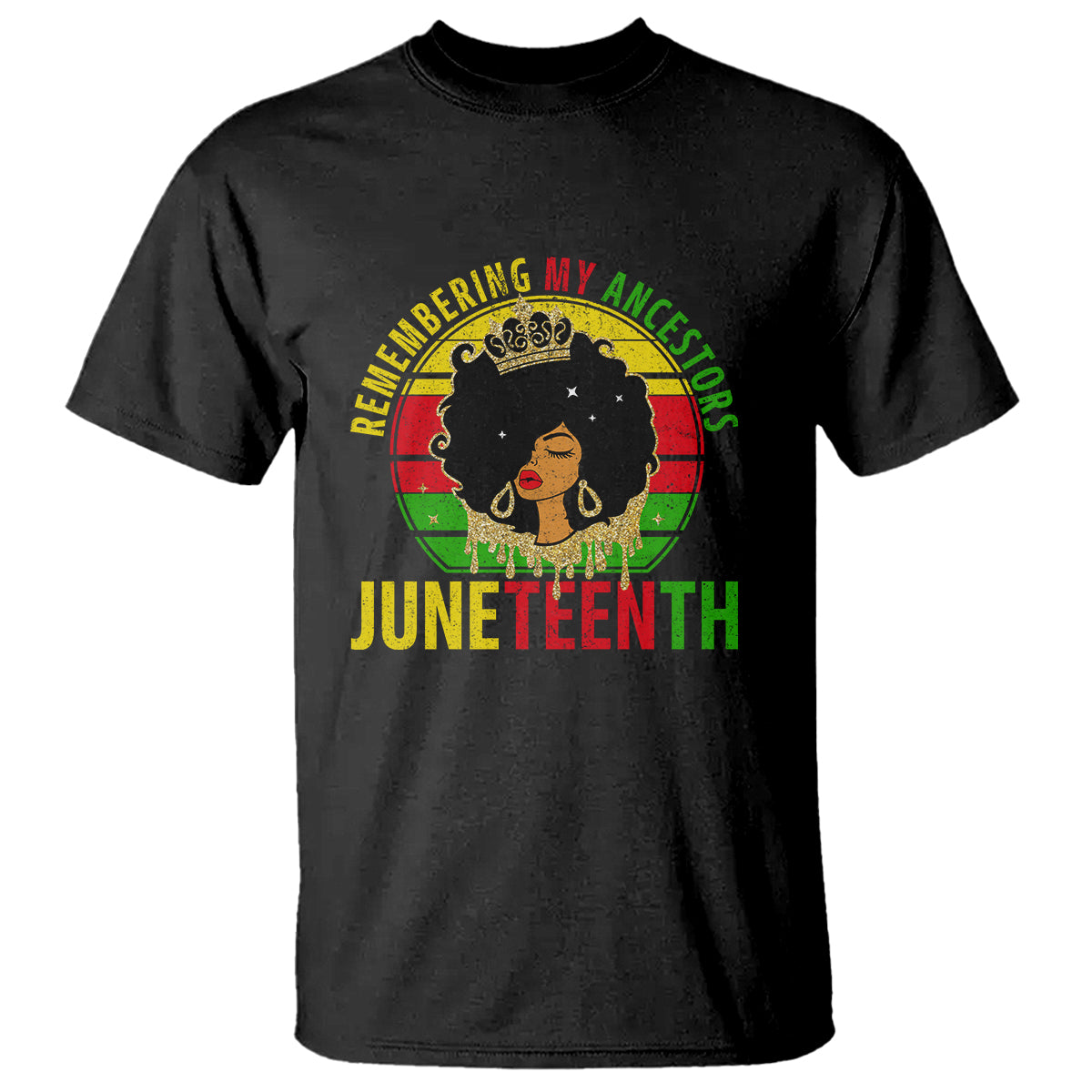 Vintage Juneteenth T Shirt For Women Remembering My Ancestors - Wonder Print Shop