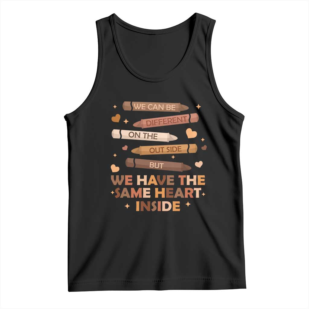 Black Pride Teaching Tank Top For Teacher We Have The Same Heart Inside BHM African American