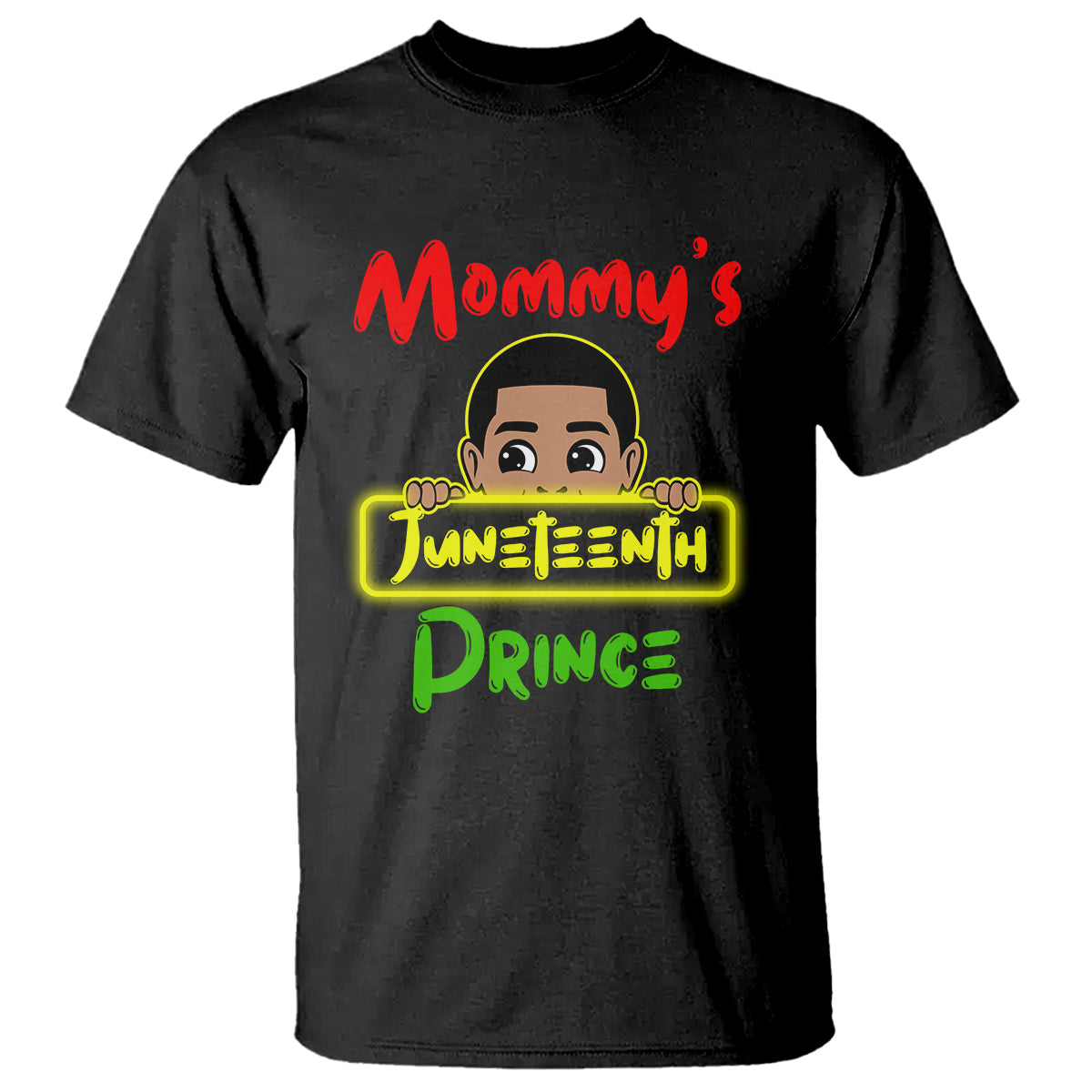 Mommy's Juneteenth Prince Funny T Shirt - Wonder Print Shop