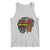 Black Heritage Pride Tank Top For Melanin Black Women Natural Hair Afro Word Art