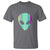 Alien Head Holographic Cute UFO T Shirt - Wonder Print Shop