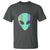 Alien Head Holographic Cute UFO T Shirt - Wonder Print Shop