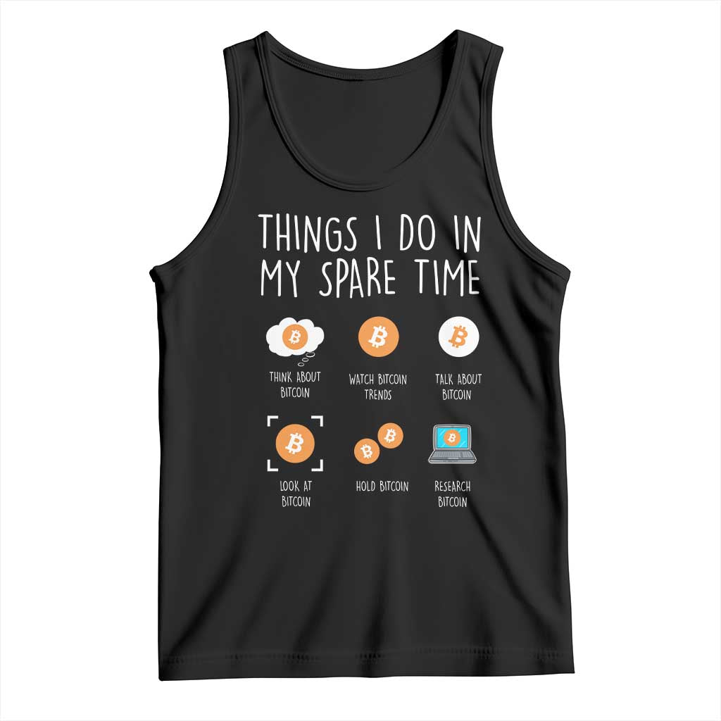 Funny Crypto Investing Tank Top Things I Do Spare Time Bitcoin BTC Crypto Cryptocurrency