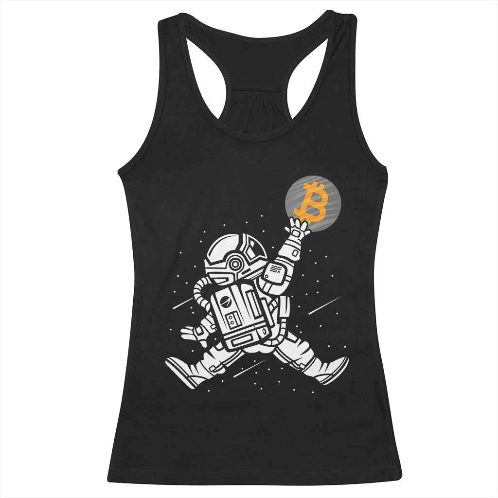 Funny Crypto Investing Racerback Tank Top Bitcoin HODL BTC Astronaut Trader