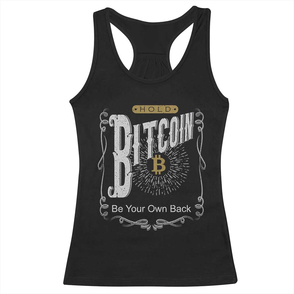 Funny Crypto Investing Racerback Tank Top Vintage Bitcoin HODL Be Your Own Bank Cryptocurrency