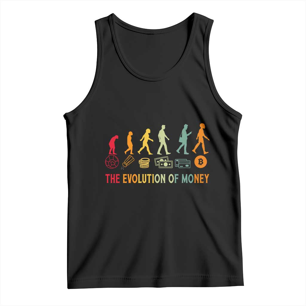 Funny Crypto Investing Tank Top The Evolution Of Money Bitcoin BTC Cryptocurrency