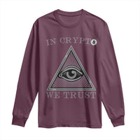 Funny Crypto Long Sleeve Shirt In Crypto We Trust Bitcoin Cryptocurrency
