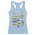 Freshwater Fish Species Racerback Tank Top Funny Fishing Types Fisherman Dad