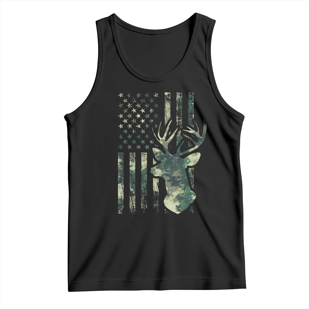 Deer Hunting Camouflage Tank Top Camo US Flag