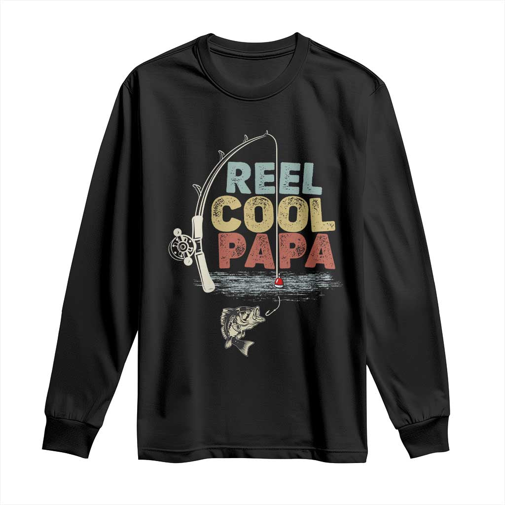 Fishing Dad Long Sleeve Shirt Reel Cool Papa Retro Vintage