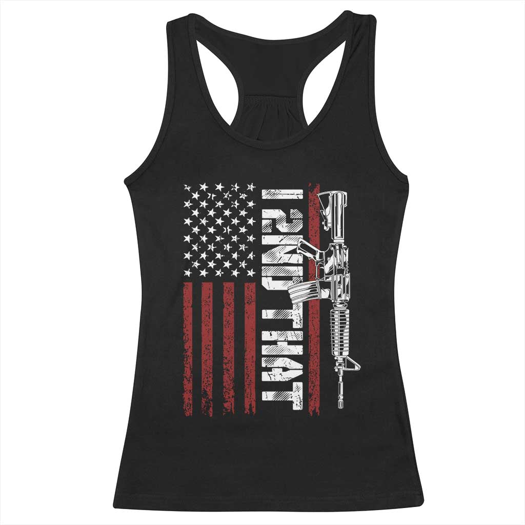 Gun Rights Patriotic Racerback Tank Top I 2nd That Second Amendment Pro Gun American Flag