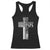 Blessed Papa Christian Cross Racerback Tank Top Faithful Dad Religious American Flag