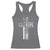 Blessed Papa Christian Cross Racerback Tank Top Faithful Dad Religious American Flag