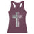 Blessed Papa Christian Cross Racerback Tank Top Faithful Dad Religious American Flag