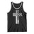 Blessed Papa Christian Cross Tank Top Faithful Dad Religious American Flag