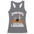 Funny Bowling Racerback Tank Top Hear The Ten Pin Laughing Bowler