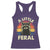 Funny Raccoon Racerback Tank Top A Little Feral Trash Panda Meme Retro