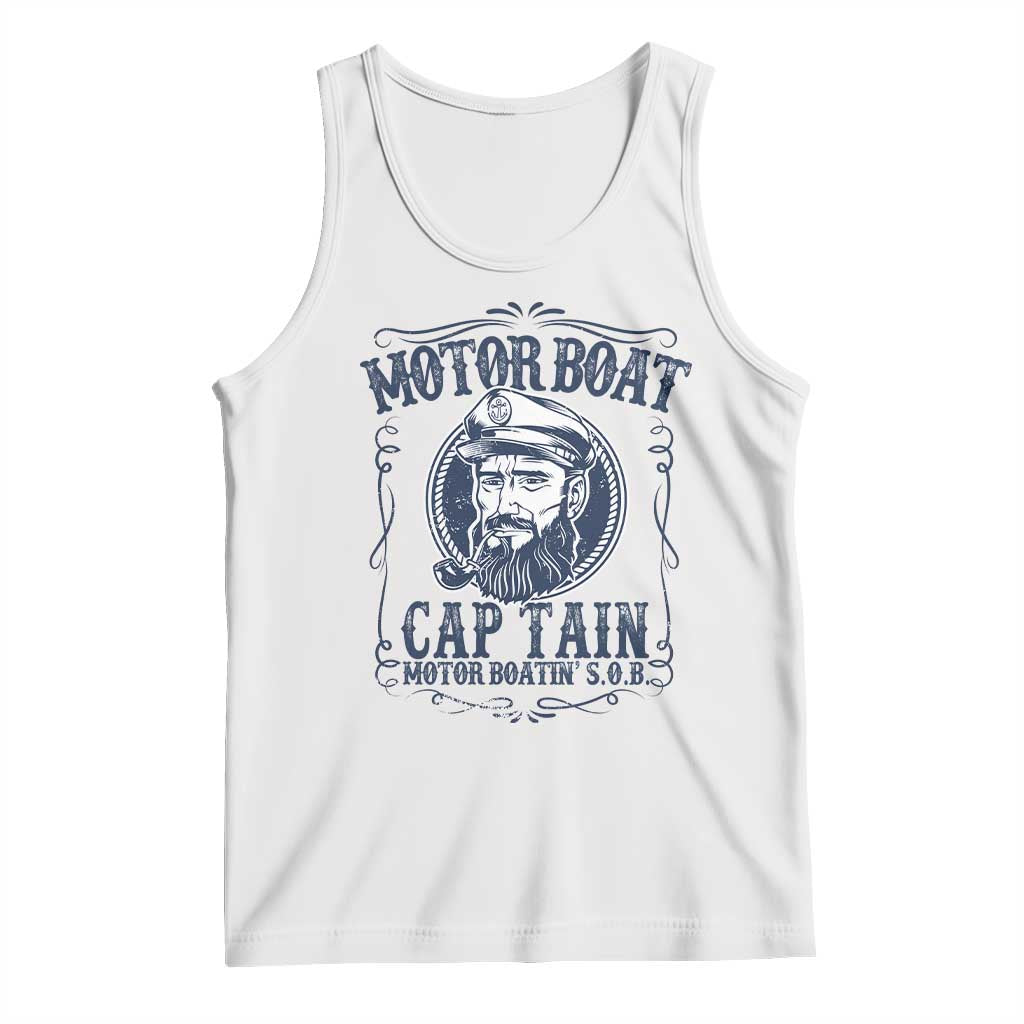 Motor Boat Captain Tank Top Funny Pontoon Boating Motor Boatin Lake Life