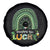 Funny St Patricks Day Spare Tire Cover Happy Go Lucky Shamrock Rainbow